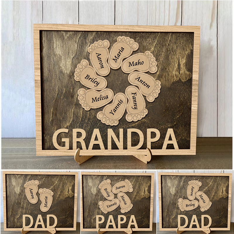 DPDP Regalo Papà Foto Personalizzata - Targa Personalizzata Regalo per Umo  Luce Notturna Opzionale a Forma di Cuore Regali Originali Padre o Padrino