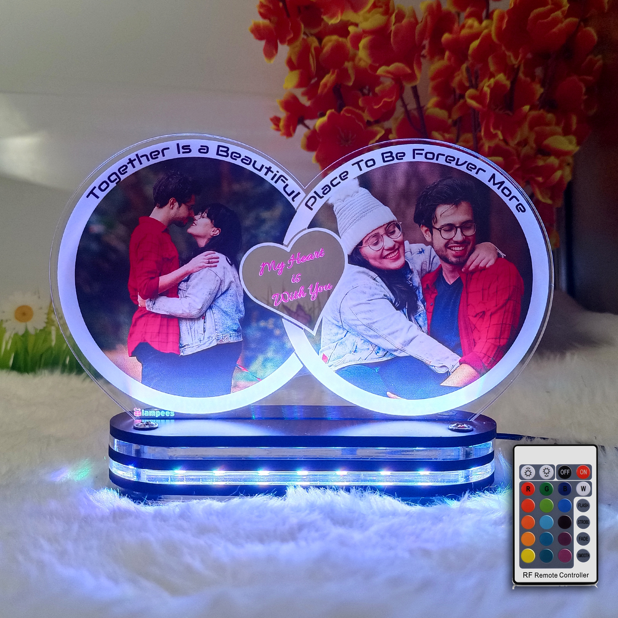 Rainsar Lampada Personalizzata con Immagine Luce Notturna LED