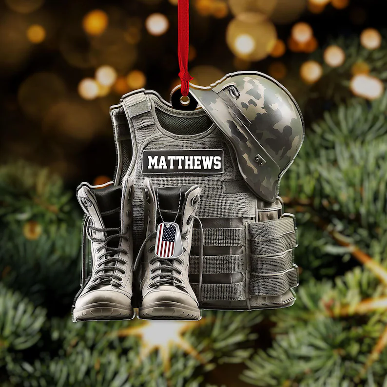 Ornamento Natalizio Cowboy Personalizzato Con Scritta – Decorazione In Resina Per Albero, Regalo Unico