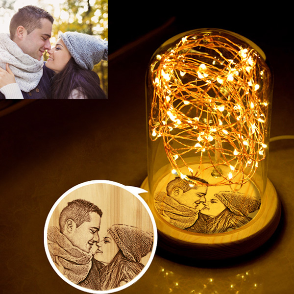 Lampada fotografica 3D personalizzata, regalo di nozze, regalo romantico,  anniversario 20/30/40 anni