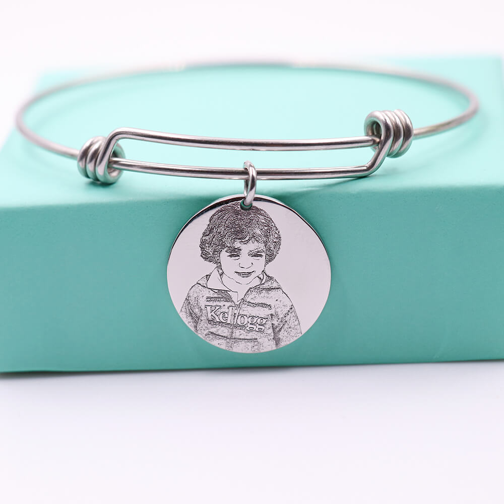 Bracciale Personalizzato In Argento Sterling Con Incisione Nome - Regalo Uomo E Donna, 4mm/5mm, Regolabile